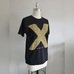 Ed Sheeran black and gold "X" cat tour t-shirt